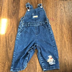 SOLD— Winnie the Pooh and friends jean overalls 6-9m